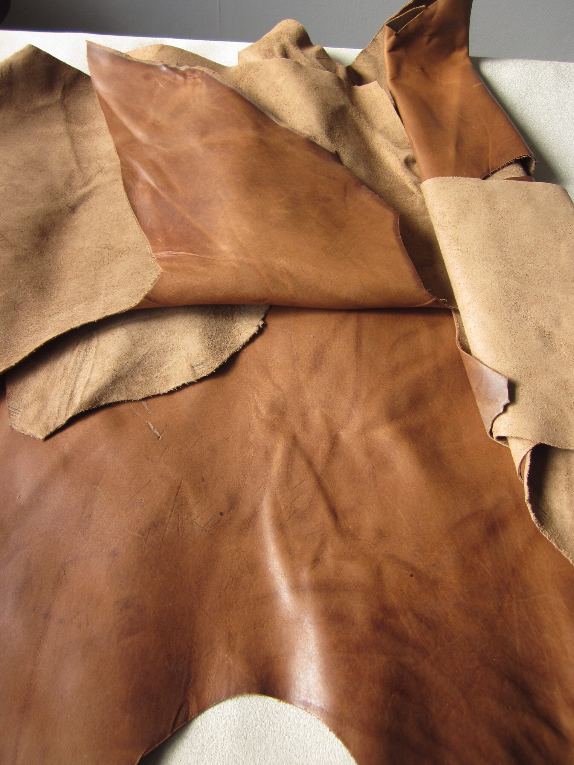 Accessoires en cuir vachette-ref bn107 marron vieilli uni-marron vieilli  uni